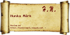 Hunka Márk névjegykártya